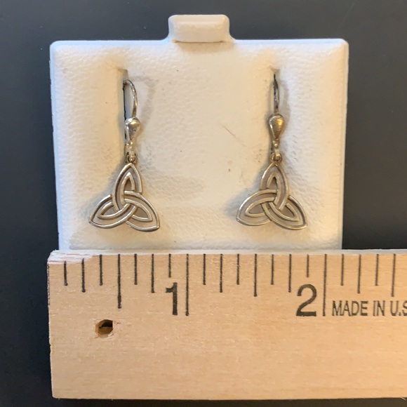 Irish Trinity Sterling Silver earrings Solvar eu - Picture 4 of 5